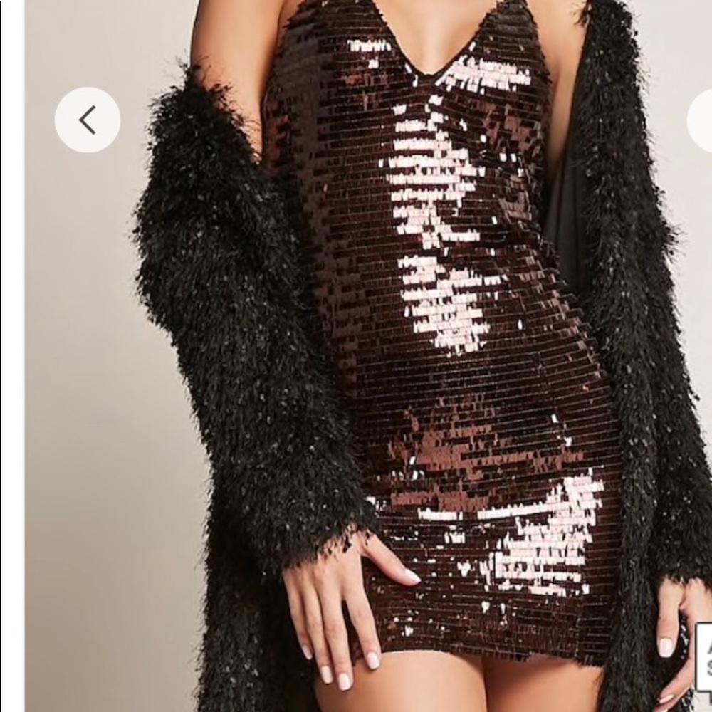 Bronze shiny date night dress!